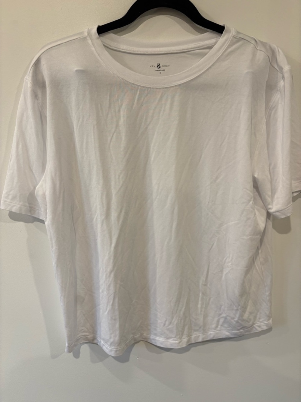 Lou & Grey Women’s White Short-Sleeve Crewneck Tee